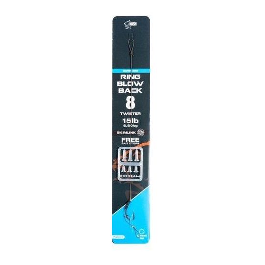 PRZYPON Z HAKIEM NASH RING BLOW BACK SIZE 8 BARBLE PRZYPON Z HAKIEM NASH RING BLOW BACK SIZE 8 BARBLE