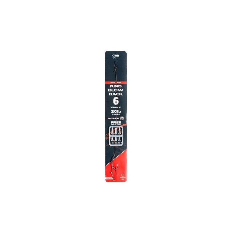 PRZYPON Z HAKIEM NASH RING BLOW BACK SIZE 2 BARBED PRZYPON Z HAKIEM NASH RING BLOW BACK SIZE 2 BARBED