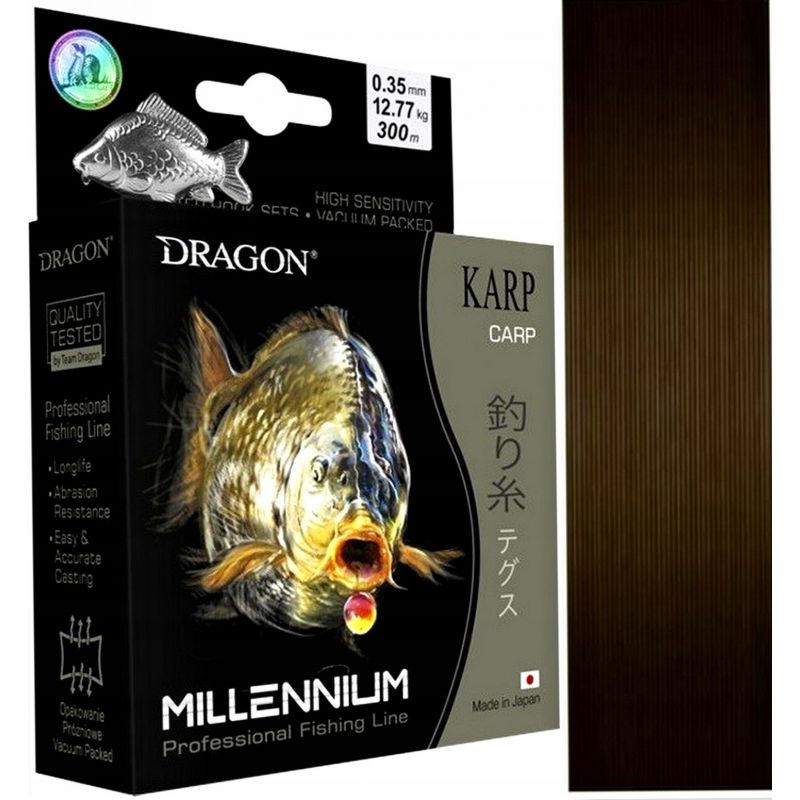ŻYŁKA DRAGON MILLENIUM KARP 350m 0.25mm 6,93kg ŻYŁKA DRAGON MILLENIUM KARP 350m 0.25mm 6,93kg