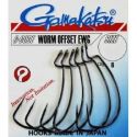 HACZYKI GAMAKATSU WORM OFFSET EWG BLACK  1/0