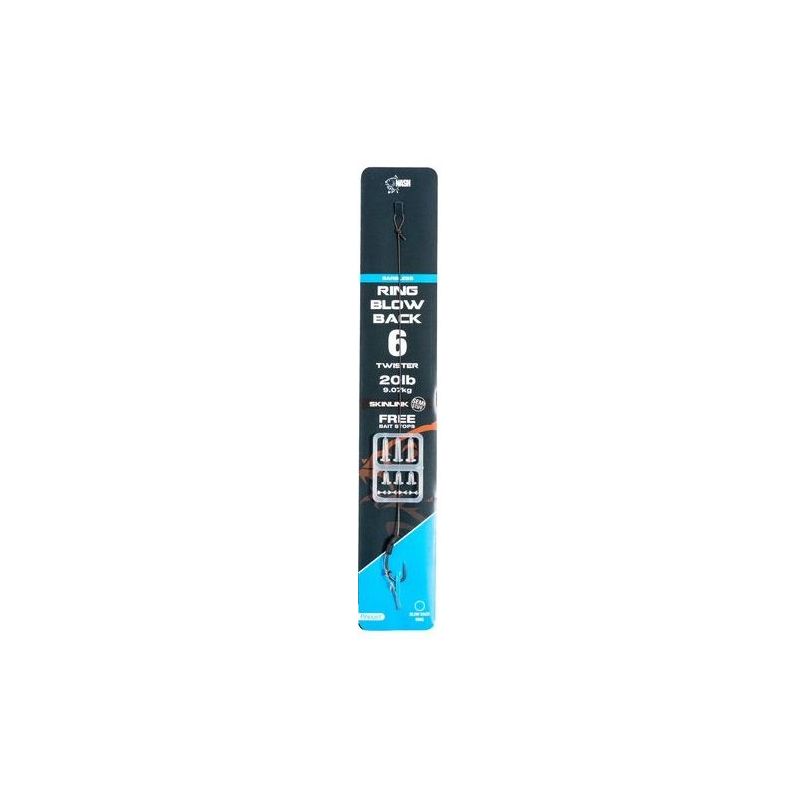 PRZYPON Z HAKIEM NASH RING BLOW BACK SIZE 6 BARBLE PRZYPON Z HAKIEM NASH RING BLOW BACK SIZE 6 BARBLE