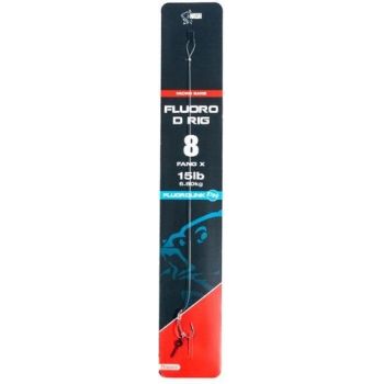 HACZYK NASH FLUOROCARBON D-RIG Z PRZYPONEM 8 BARBE