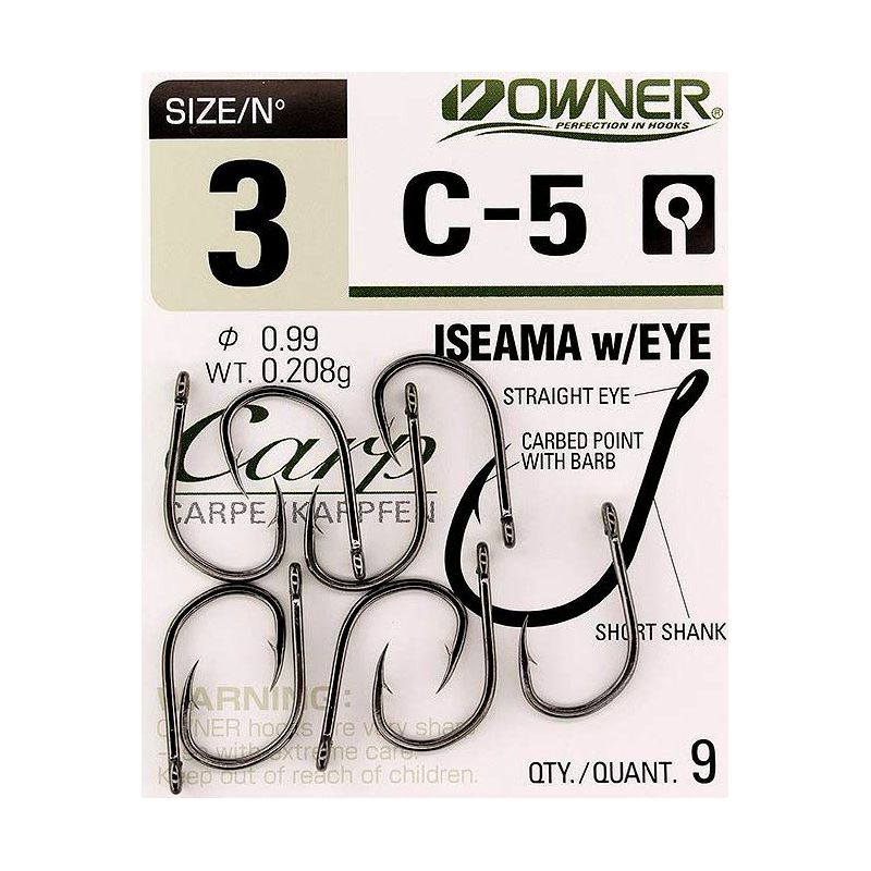HACZYKI OWNER C5 CARP ISEAMA ROZMIAR 1 CZARNY HACZYKI OWNER C5 CARP ISEAMA ROZMIAR 1 CZARNY
