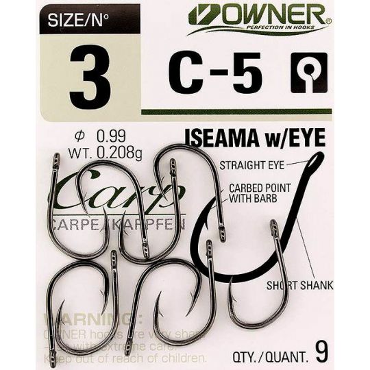 HACZYKI OWNER C5 CARP ISEAMA ROZMIAR 1 CZARNY HACZYKI OWNER C5 CARP ISEAMA ROZMIAR 1 CZARNY