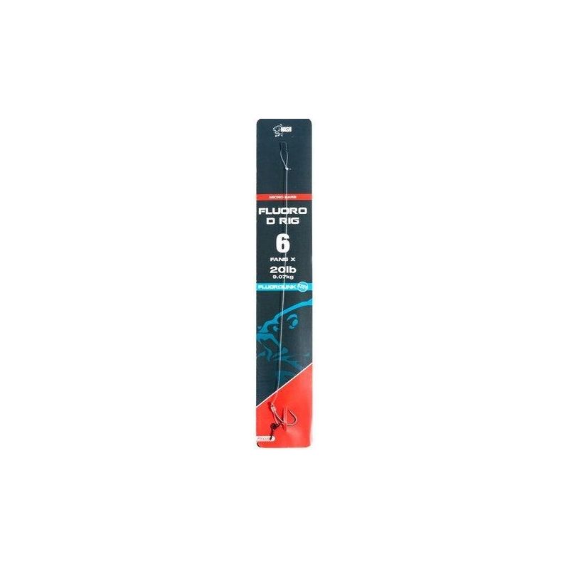 HACZYK NASH FLUOROCARBON D-RIG Z PRZYPONEM 6 BARBE HACZYK NASH FLUOROCARBON D-RIG Z PRZYPONEM 6 BARBE