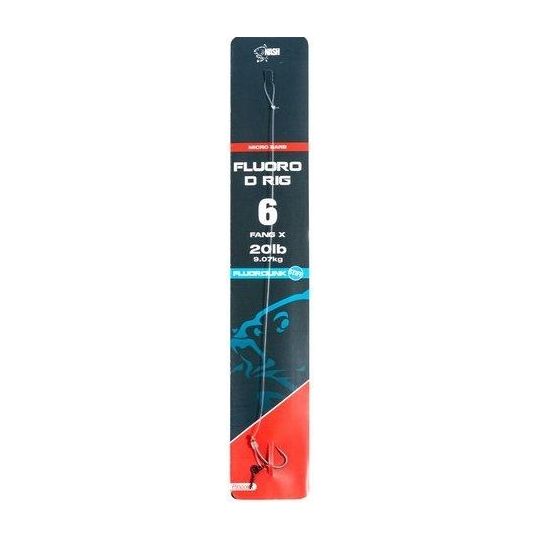 HACZYK NASH FLUOROCARBON D-RIG Z PRZYPONEM 6 BARBE HACZYK NASH FLUOROCARBON D-RIG Z PRZYPONEM 6 BARBE