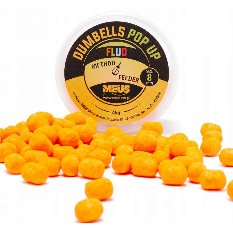 DUMBELL MEUS FLUO POP UP 8mm 45g ORZECH TYGRYSI DUMBELL MEUS FLUO POP UP 8mm 45g ORZECH TYGRYSI