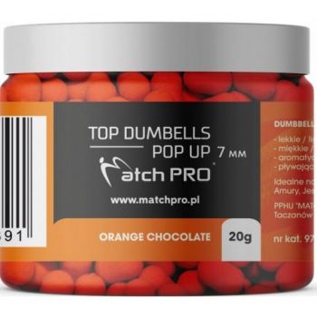 DUMBELLS MATCH PRO TOP POP UP ORANGE CHOCO 7mm 20g