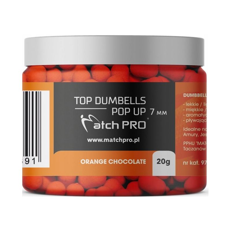 DUMBELLS MATCH PRO TOP POP UP ORANGE CHOCO 7mm 20g DUMBELLS MATCH PRO TOP POP UP ORANGE CHOCO 7mm 20g