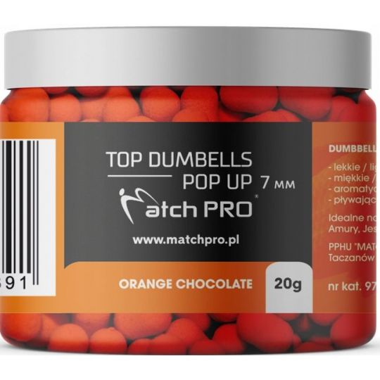 DUMBELLS MATCH PRO TOP POP UP ORANGE CHOCO 7mm 20g DUMBELLS MATCH PRO TOP POP UP ORANGE CHOCO 7mm 20g