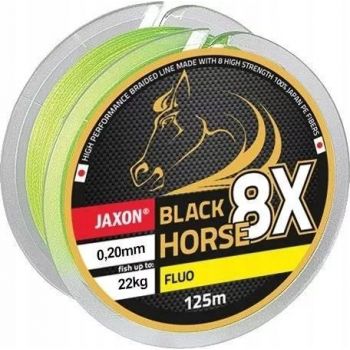 PLECIONKA JAXON BLACK HORSE 8X FLUO 0,14mm 125m