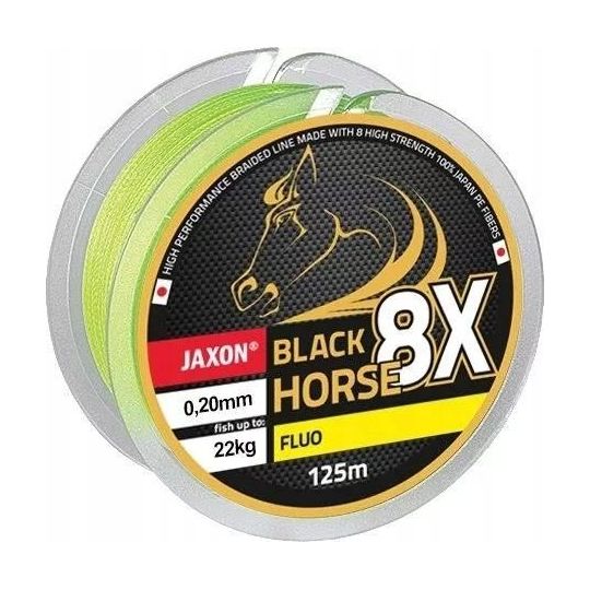 PLECIONKA JAXON BLACK HORSE 8X FLUO 0,14mm 125m PLECIONKA JAXON BLACK HORSE 8X FLUO 0,14mm 125m