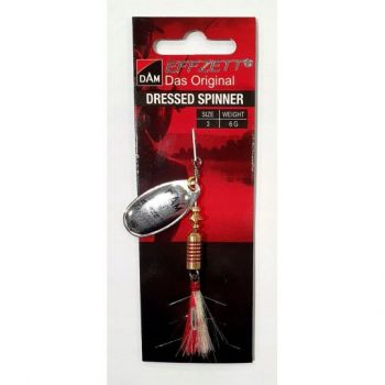 BŁYSTKA OBROTOWA DAM SPINNER DRESSED SILVER 3 6g