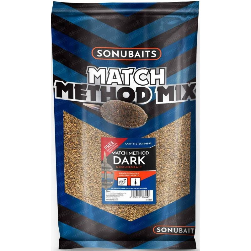 ZANĘTA SONUBAITS MATCH METHOD MIX DARK 2kg ZANĘTA SONUBAITS MATCH METHOD MIX DARK 2kg