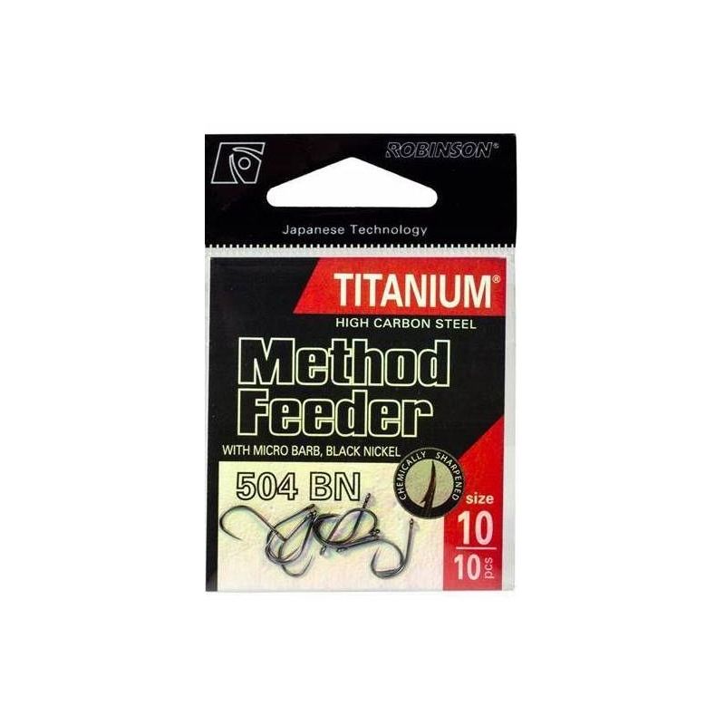 HACZYKI TITANIUM METHOD FEEDER 504 ROZ. 14 10szt HACZYKI TITANIUM METHOD FEEDER 504 ROZ. 14 10szt