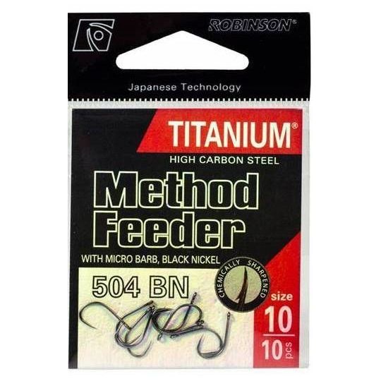 HACZYKI TITANIUM METHOD FEEDER 504 ROZ. 14 10szt HACZYKI TITANIUM METHOD FEEDER 504 ROZ. 14 10szt