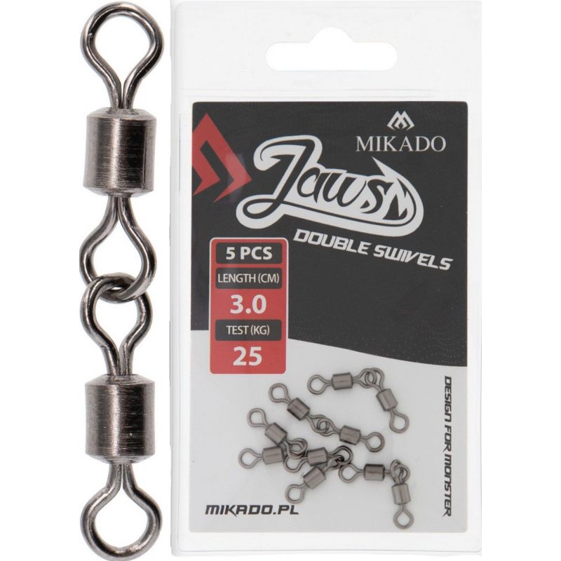 KRĘTLIK MIKADO JAWS DOUBLE SWIVELS 25kg 5szt KRĘTLIK MIKADO JAWS DOUBLE SWIVELS 25kg 5szt