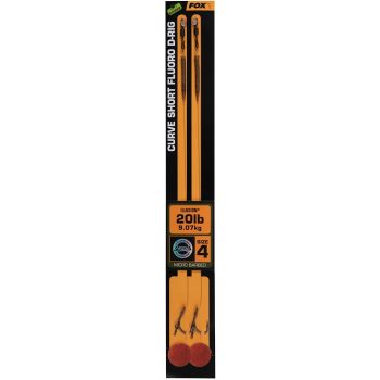 PRZYPON FOX CURVE SHORT FLUORO D-RIG 6 20lb
