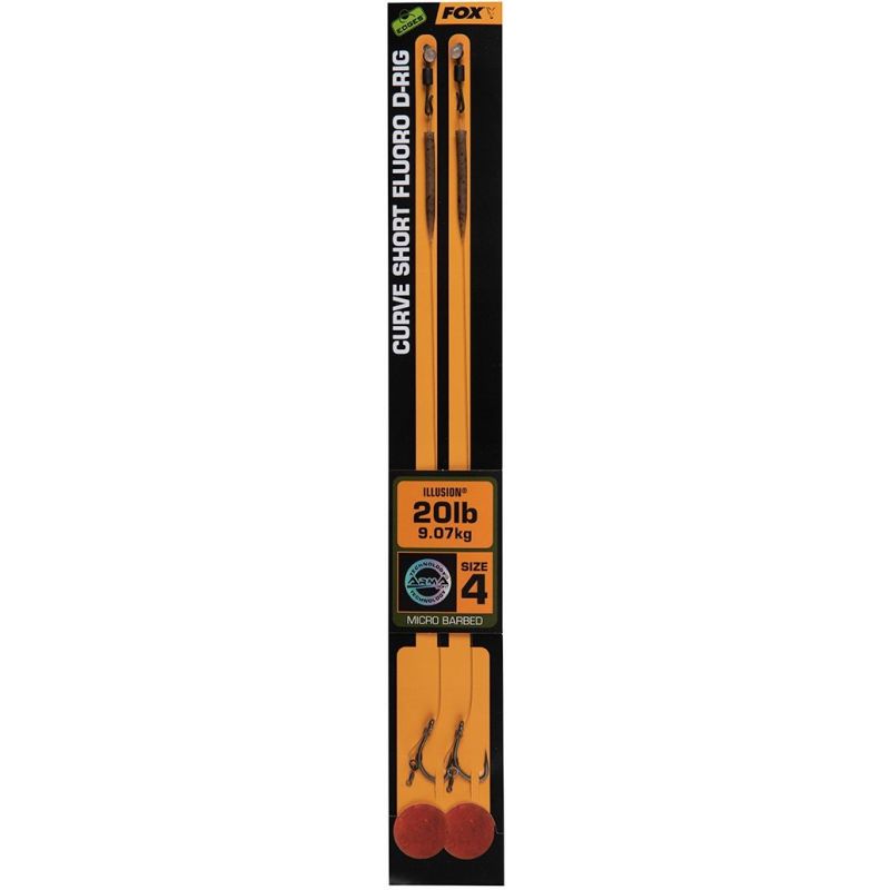 PRZYPON FOX CURVE SHORT FLUORO D-RIG 6 20lb PRZYPON FOX CURVE SHORT FLUORO D-RIG 6 20lb