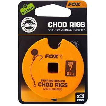 PRZYPON FOX Z HAKIEM STIFF CHOD RIG 30lb SIZE 5