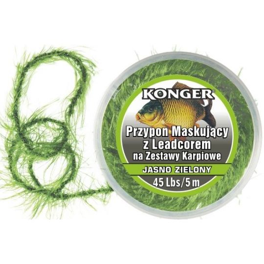 PRZYPON KARPIOWY KONGER MASKUJĄCY Z LEADCOREM 45lb PRZYPON KARPIOWY KONGER MASKUJĄCY Z LEADCOREM 45lb