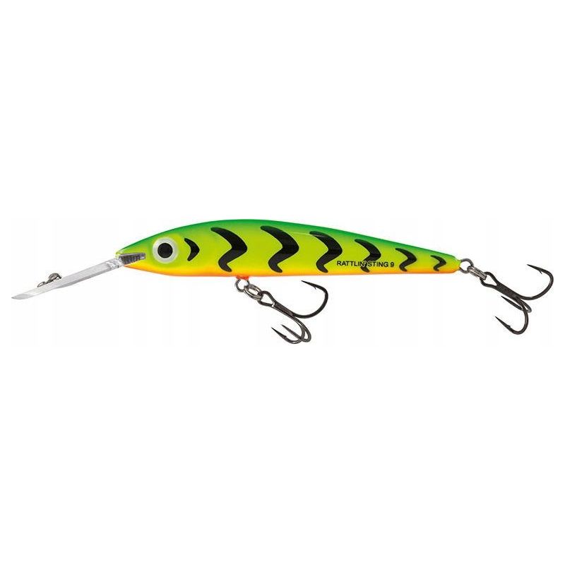 WOBLER SALMO RS9 RATTLIN STING 9cm 11g GREEN TIGER WOBLER SALMO RS9 RATTLIN STING 9cm 11g GREEN TIGER
