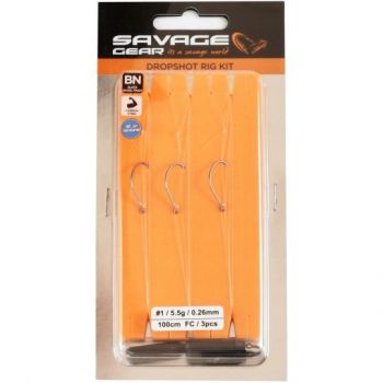 ZESTAW PRZYPONÓW SAVAGE GEAR DROPSHOT S 6 0,26mm