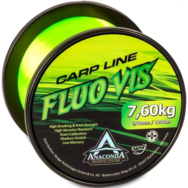 ŻYŁKA ANACONDA FLUOVIS CARP LINE 1200m 0,30mm ŻYŁKA ANACONDA FLUOVIS CARP LINE 1200m 0,30mm