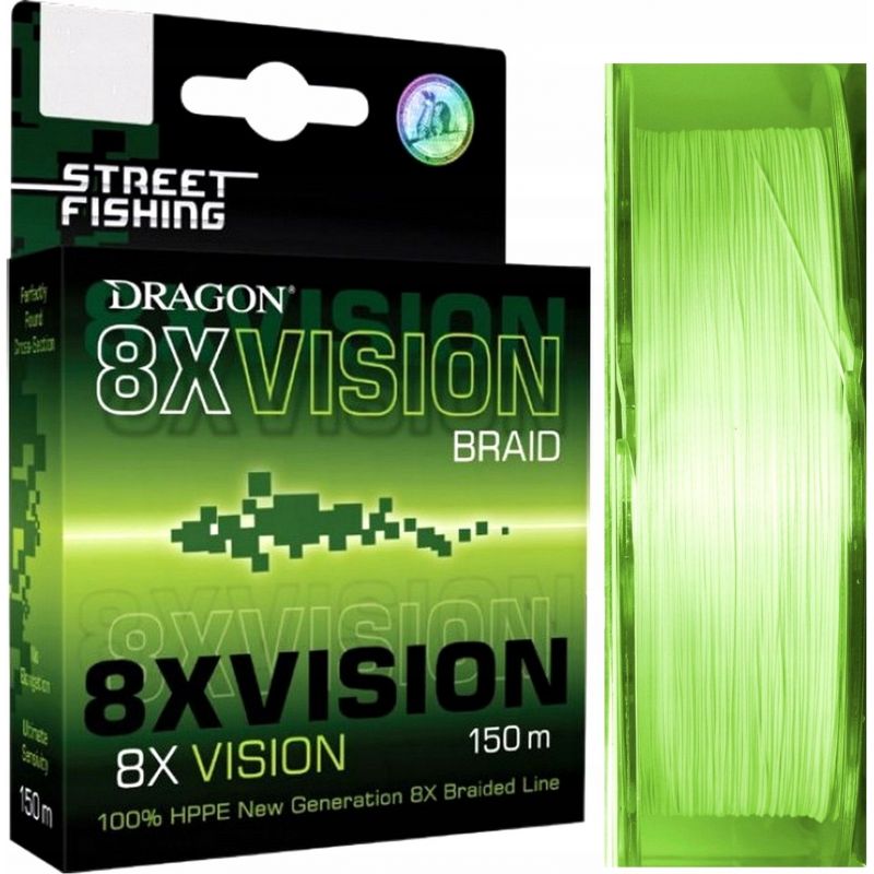 PLECIONKA DRAGON STREET 8X VISION 150m 0,18mm FLUO