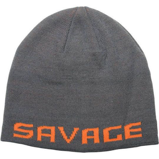 CZAPKA SAVAGE GEAR ZIMOWA LOGO BEANIE GREY ORANGE CZAPKA SAVAGE GEAR ZIMOWA LOGO BEANIE GREY ORANGE