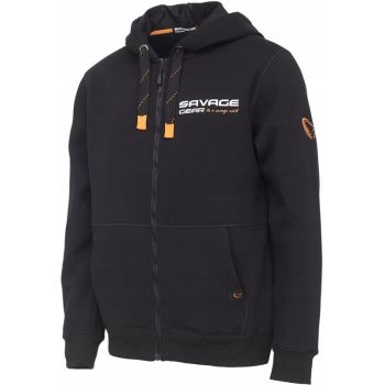 BLUZA SAVAGE GEAR URBAN ZIP HOODIE BLACK XXL ZAMEK