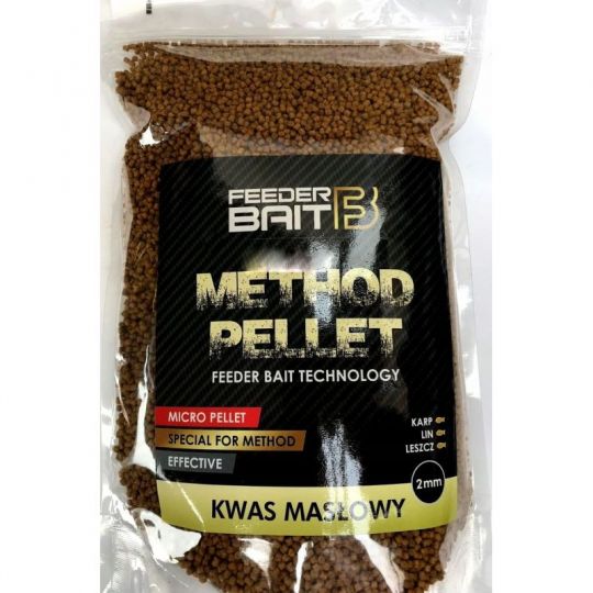 PELLET FEEDER BAIT METHOD KWAS MASŁOWY 800g 2mm PELLET FEEDER BAIT METHOD KWAS MASŁOWY 800g 2mm