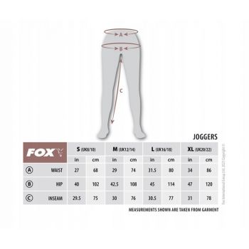 SPODNIE DAMSKIE FOX WC JOGGER S