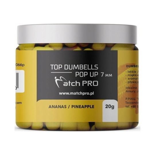 DUMBELLS MATCH PRO TOP POP UP ANANAS 7mm 20g DUMBELLS MATCH PRO TOP POP UP ANANAS 7mm 20g