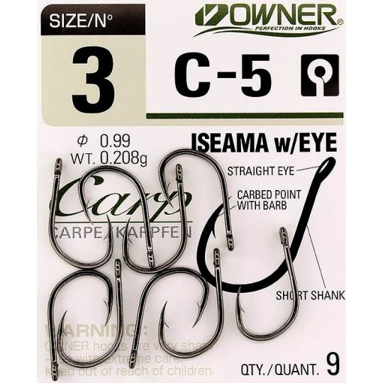 HACZYKI OWNER C5 CARP ISEAMA ROZMIAR 3 CZARNY HACZYKI OWNER C5 CARP ISEAMA ROZMIAR 3 CZARNY