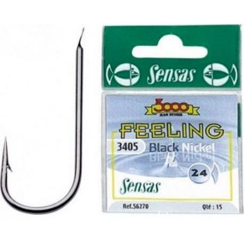 HACZYKI SENSAS 3405 BLACK NICKLE ROZMIAR 14 HAKI