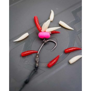 SZTUCZNY BIAŁY ROBAK FOX POP UP MAGGOTS RED WHITE