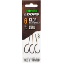 PRZYPONY KORDA KLOR LOOP RIGS BARBLESS 6  30LB