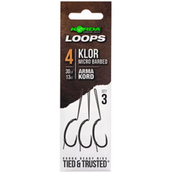 PRZYPONY KORDA KLOR LOOP RIGS BARBLESS 4  30LB