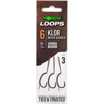 PRZYPONY KORDA KLOR LOOP RIGS MICRO BARBED 6 30LB