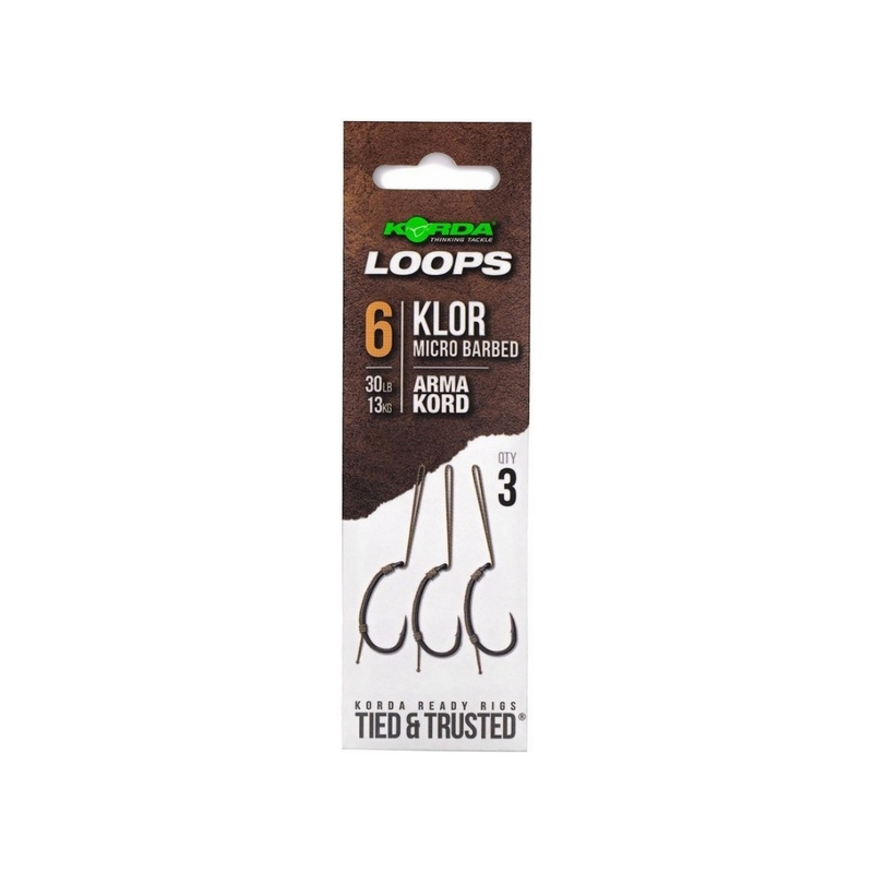 PRZYPONY KORDA KLOR LOOP RIGS MICRO BARBED 6 30LB PRZYPONY KORDA KLOR LOOP RIGS MICRO BARBED 6 30LB