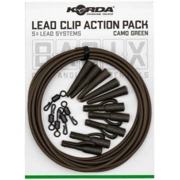 ZESTAW KORDA BASIX LEAD CLIP ACTION PACK 5X