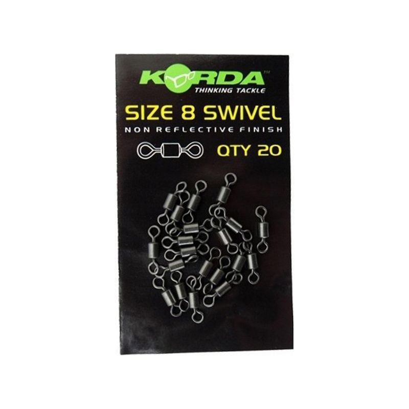 KORDA Swivels KRĘTLIK rozmiar 8 op. 20 szt KORDA Swivels KRĘTLIK rozmiar 8 op. 20 szt