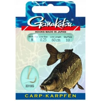 Haki z przyponem Gamakatsu Carp 10 szt.