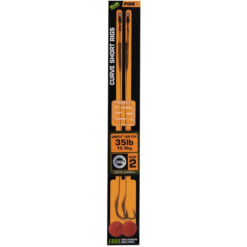 PRZYPON FOX CURVE SHORT CAMOTEX SEMI STIFF 2 35lb PRZYPON FOX CURVE SHORT CAMOTEX SEMI STIFF 2 35lb