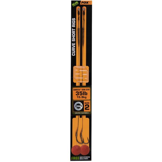 PRZYPON FOX CURVE SHORT CAMOTEX SEMI STIFF 2 35lb PRZYPON FOX CURVE SHORT CAMOTEX SEMI STIFF 2 35lb