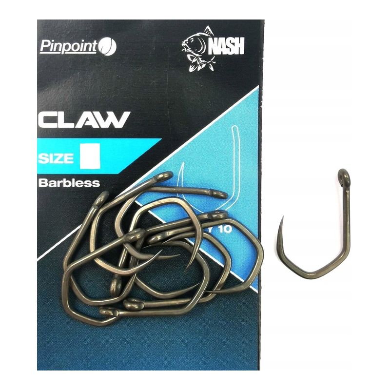 HACZYKI NASH KARPIOWE CLAW SIZE 4 BARBLESS HACZYKI NASH KARPIOWE CLAW SIZE 4 BARBLESS