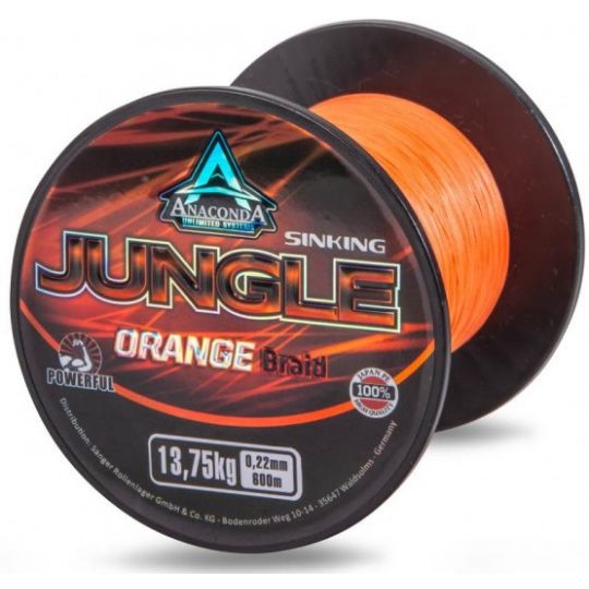 PLECIONKA ANACONDA JUNGLE ORANGE BRAID 600m 0,22mm PLECIONKA ANACONDA JUNGLE ORANGE BRAID 600m 0,22mm