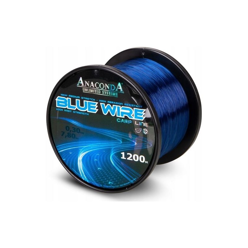 ŻYŁKA ANACONDA BLUE WIRE 1200m 0,30mm NIEBIESKA ŻYŁKA ANACONDA BLUE WIRE 1200m 0,30mm NIEBIESKA