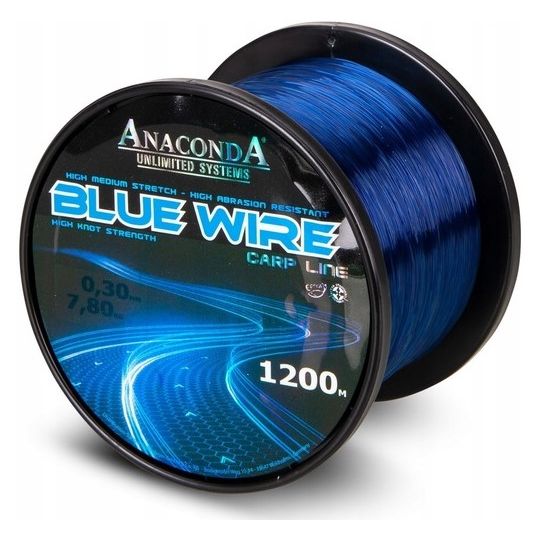 ŻYŁKA ANACONDA BLUE WIRE 1200m 0,30mm NIEBIESKA ŻYŁKA ANACONDA BLUE WIRE 1200m 0,30mm NIEBIESKA